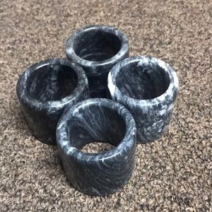 4 Granite Napkin Rings